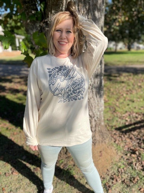 Wild & Free Long Sleeve Tee - Anchor Fusion Boutique