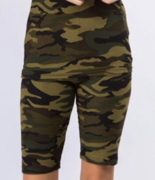 Women's New Mix Brand Camoflauge Biker Shorts - Anchor Fusion Boutique